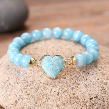 The Mental Clarity Amazonite Heart Love Bracelet-Your Soul Place